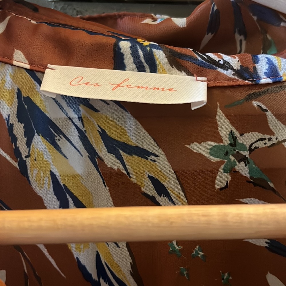 Sheer button down - Picture 3 of 5